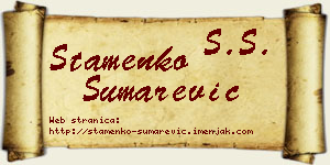 Stamenko Šumarević vizit kartica